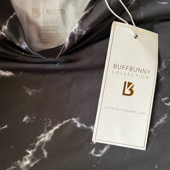 NWT Byffbunny Collection Limitless Black and White Marble Shirt Women’s Size 2XL - Picture 6 of 7